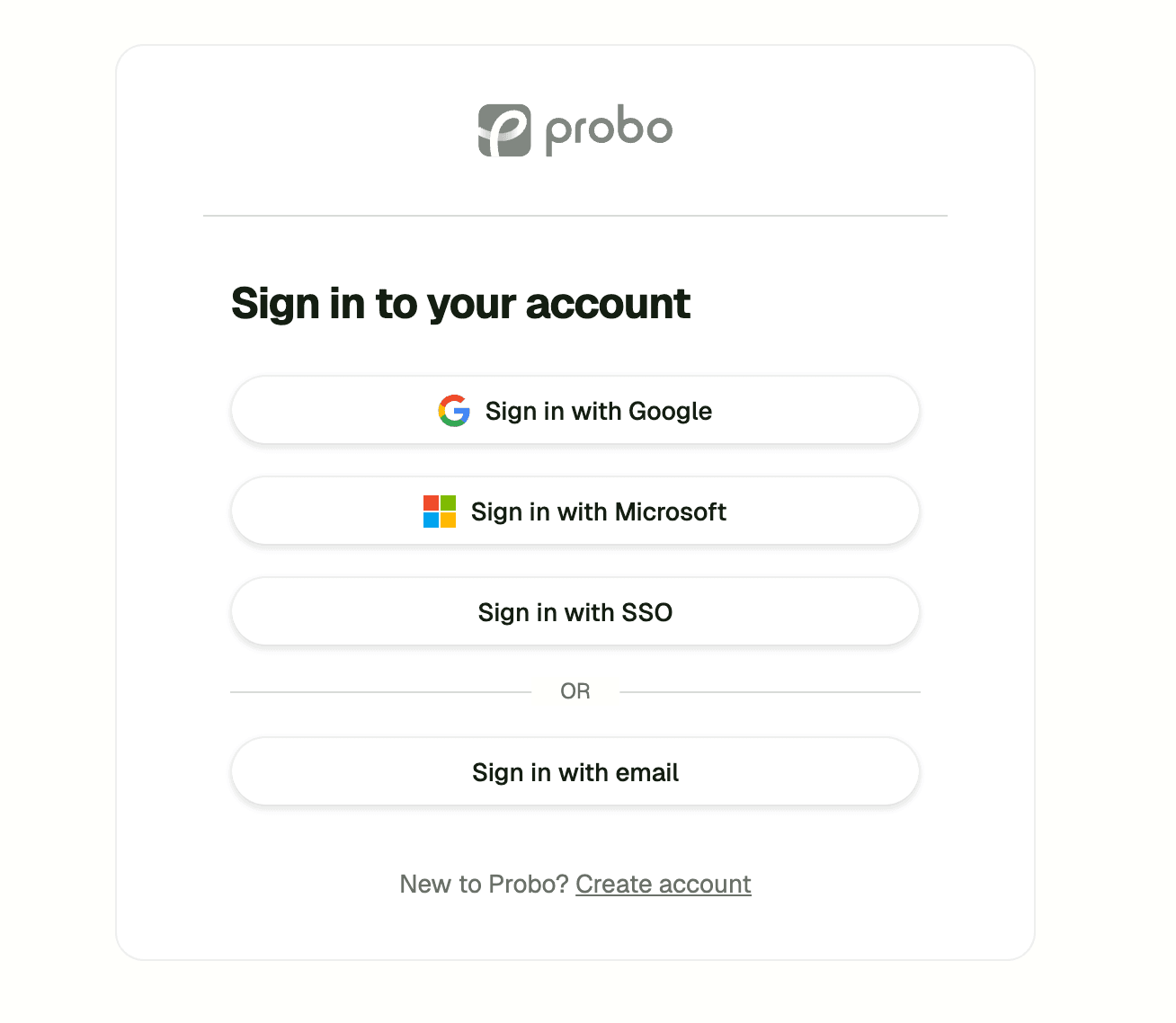 Google and Microsoft SSO screenshot